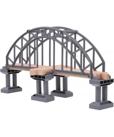 Rail Bridges Toy Long Double Span Arch Bridge Wooden Railway Wood Train Tracks Imaginarium Wooden Train Children Train Bulk R...