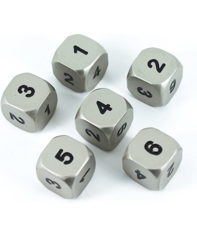 Solid Metal D6 Dice - Set of Six Silver Color $61.78 Game Accessories