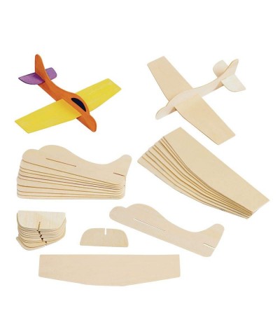 Colorations® Decorate Your Own Wooden Model Airplanes Set of 12 Create Unique & Personal Designs Fun Kids Craft Project Craft...