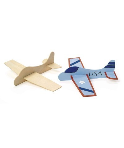 Colorations® Decorate Your Own Wooden Model Airplanes Set of 12 Create Unique & Personal Designs Fun Kids Craft Project Craft...