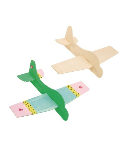 Colorations® Decorate Your Own Wooden Model Airplanes Set of 12 Create Unique & Personal Designs Fun Kids Craft Project Craft...