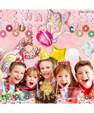 Donut Birthday Party Decorations Set Donut Party Decorations Donut Grow Up Party Supplies Donut Balloons&Banner Decorations D...