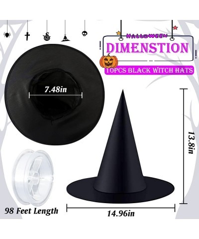 Witch Hats Halloween Party Favors Costume Accessory Hanging Black Witch Hat with 98 Feet Hanging Rope for Halloween $25.32 Ki...