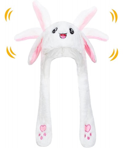 Plush Bunny Rabbit Ear Moving Jumping Hat Cap for Kids Children Women Girls Cosplay Easter Christmas Party Holiday $22.43 Kid...