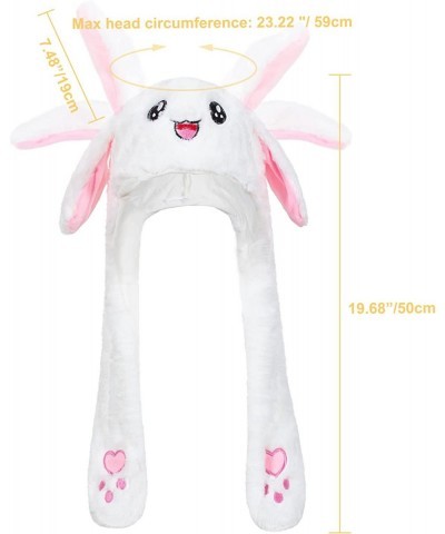 Plush Bunny Rabbit Ear Moving Jumping Hat Cap for Kids Children Women Girls Cosplay Easter Christmas Party Holiday $22.43 Kid...