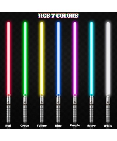 Lightup Saber RGB 7 Colors Changeable Metal Hilt Rechargeable Light Sword with 3 Mode Sound Force FX Lightup Sabers for Adult...