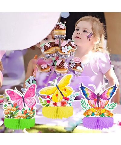 9pcs Butterfly Honeycomb Centerpieces Butterfly Birthday Party Decoration Butterfly Floral Table Decoration for Spring Flower...