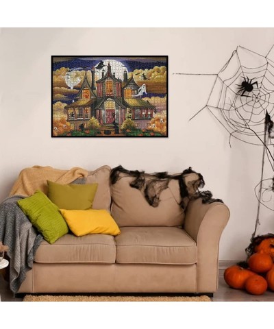 500 Piece Jigsaw Puzzle for Adults 20" x 14" Witch's Ghost Castle Haunted Puzzles Halloween Decoration for Family Party Holid...