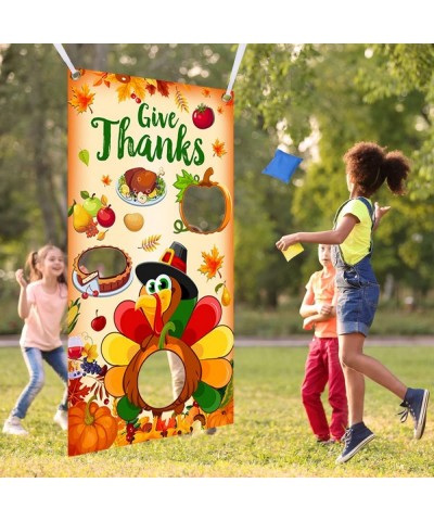 Thanksgiving Party Favors-Toss Games with Bean Bags Turkey Hanging Toss Game Banner Indoor Outdoor Throwing Games for Thanksg...