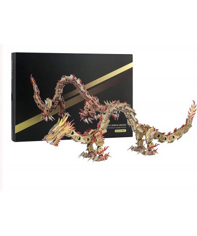 3D Puzzle Dinosaur Series Chinese Dragon Jigsaw Puzzles for Kids and Adults Imitation Robot Design Decoration Craft Gift Hand...