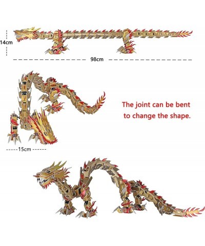 3D Puzzle Dinosaur Series Chinese Dragon Jigsaw Puzzles for Kids and Adults Imitation Robot Design Decoration Craft Gift Hand...