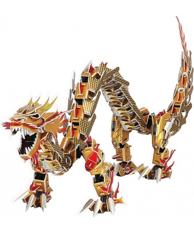 3D Puzzle Dinosaur Series Chinese Dragon Jigsaw Puzzles for Kids and Adults Imitation Robot Design Decoration Craft Gift Hand...