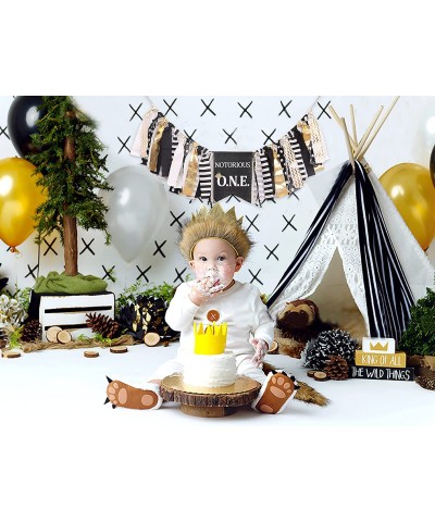 Boys Black and Gold Birthday Party Decoration -Notorious O.N.E. Highchair Banner - Handcrafted Birthday Banne (Notorious O.N....