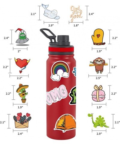 Stickers for Water Bottles 100 Pcs Waterproof Fun Vinyl Aesthetic Stickers Computer Laptop Skateboard Stickers for Kids Teens...