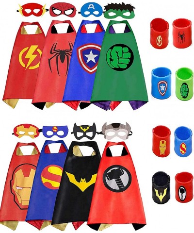 Kids Dress Up Superhero Capes Sets & Slap Bracelets for Children Costumes Halloween Birthday Gifts Party 8pcs $49.97 Kids' Co...