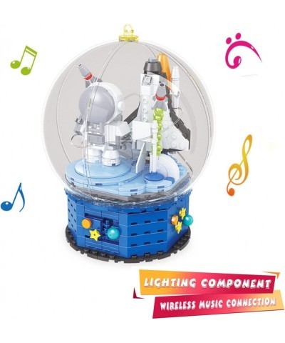 Mini Building Blocks Sets Spaceman Crystal Ball Music Box Kid Building Toy for Educational Learning Science Gifts for Birthda...