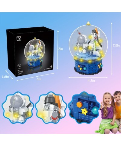 Mini Building Blocks Sets Spaceman Crystal Ball Music Box Kid Building Toy for Educational Learning Science Gifts for Birthda...