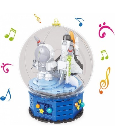 Mini Building Blocks Sets Spaceman Crystal Ball Music Box Kid Building Toy for Educational Learning Science Gifts for Birthda...