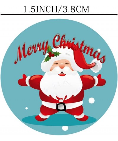 Christmas Holiday Stickers 500 Pieces Adorable Round Santa Claus Theme Stickers for Kids Toddlers Stickers for Kids Party Fav...