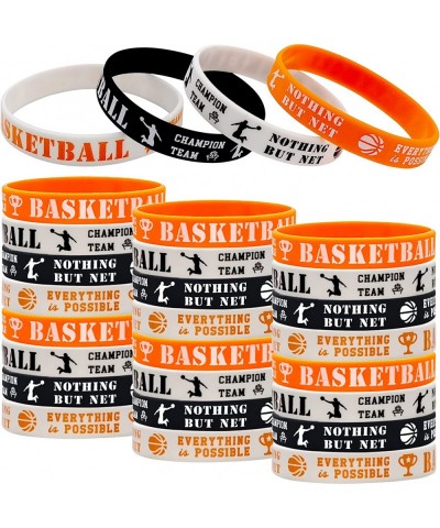 24 Packs Basketball Themed Silicone Wristbands Basketball Party Favors - Basketball Patterns Rubber Bracelets for Basketball ...