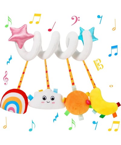 Hanging Toys for Car Seat Crib Mobile Spiral Plush Toys Stroller Toys Car Seat Hanging Toys Spiral Activity Toy with Cloud Ra...