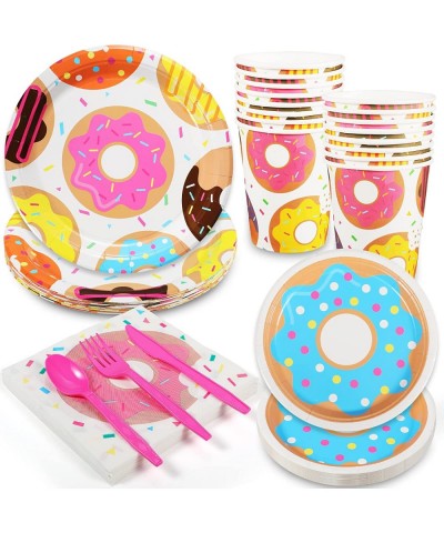 [Donut Party Supplies] Donut Party Plates Napkins and Cups Sets for Donut Grow Up Themed Birthday Party Supplies Baby Shower ...