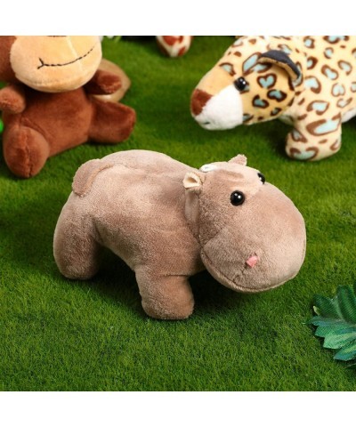 12 Pieces Mini Stuffed Forest Animals Jungle Animal Plush Toys in 4.8 Inch Cute Plush Elephant Lion Giraffe Tiger Plush for A...