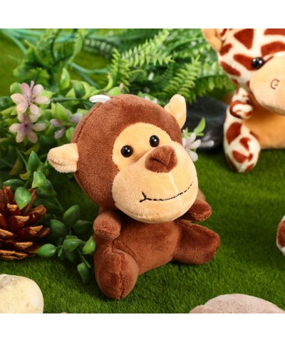 12 Pieces Mini Stuffed Forest Animals Jungle Animal Plush Toys in 4.8 Inch Cute Plush Elephant Lion Giraffe Tiger Plush for A...