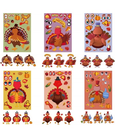 50 Sheets Thanksgiving Stickers Make Your Own Turkey Sticker Sheets Thanksgiving Crafts for Kids Home Classroom Party Favor S...