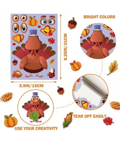 50 Sheets Thanksgiving Stickers Make Your Own Turkey Sticker Sheets Thanksgiving Crafts for Kids Home Classroom Party Favor S...