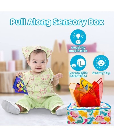 Baby Tissue Box Toy Baby Sensory Toys for Babies 6-12 Months Baby Tissue Box Colorful Soft Scarf Box Baby Toy Magic Tissue Bo...