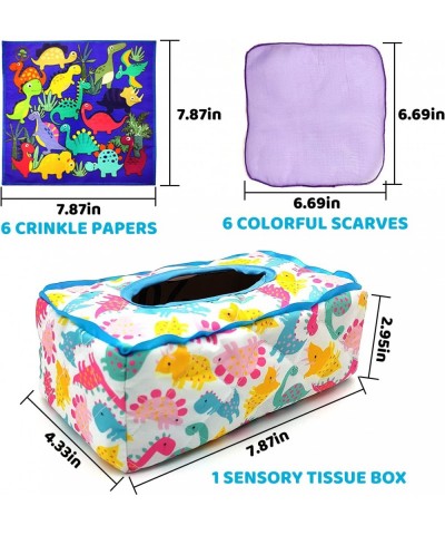 Baby Tissue Box Toy Baby Sensory Toys for Babies 6-12 Months Baby Tissue Box Colorful Soft Scarf Box Baby Toy Magic Tissue Bo...