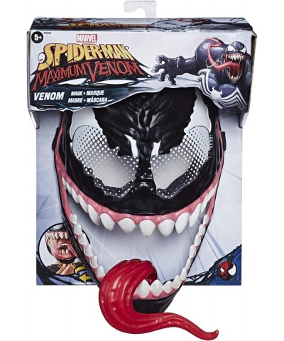 Marvel’s Maximum Venom Venom Mask Role Play Toy Lever-Activated Swinging Tongue Feature Adjustable Strap for Kids Ages 4 and ...