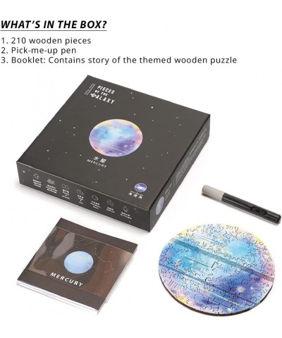 Wooden Jigsaw Puzzles for Adults - Unique Laser Cut Wood Puzzles Mercury Galaxy Puzzle Great as Gifts and Family Games - 6.3i...