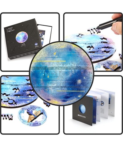 Wooden Jigsaw Puzzles for Adults - Unique Laser Cut Wood Puzzles Mercury Galaxy Puzzle Great as Gifts and Family Games - 6.3i...