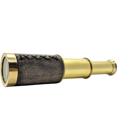 6in Handheld Brass Telescope with Leather Box - Pirate Navigation Xmas Present Gifts Brass Shiny 6'' Inch $26.90 Children's O...