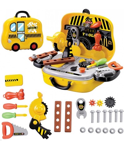 Kids' Pretend Tool Workshop Set - Screwdrivers Hammer Wrench Screws & More Hand Tools for Boys & Girls - 31 Pieces Constructi...