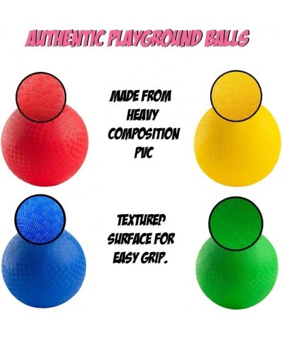 Dodgeball Balls - (Heavy Duty - 400 Gram) Set of 4 PG Dodge-Ball Balls for Kids and Adults Official Size for Dodgeball and Ha...