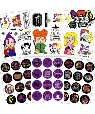 Hocus Pocus Stickers 228 PCS Halloween Hocus Pocus Stickers for Kids Witch Theme Party Favor Sticker Decals for Hocus Pocus P...