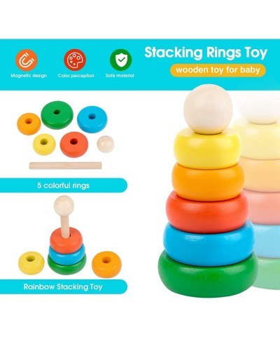 Montessori Wooden Toy for Baby Stacking Raing Toy Carrot Harvesting Magnetic Fishing Game for 3 Year Old Boy Girls Early Educ...