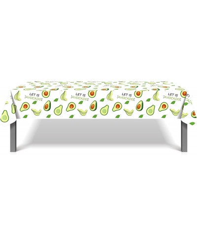 2 Pack Avocado Party Plastic Tablecloth 54 x 87 Inch Long Rectangular Table Cover for Buffet Birthday Party Holiday Dinner Pi...