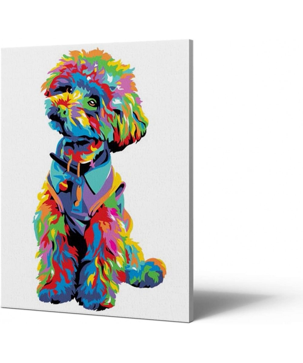 Paint by Numbers with Framed Canvas for Kids and Adults Beginner DIY Painting Paint by Number Kits Cute Teddy Dog 16”x12”inch...