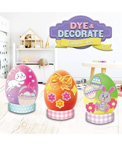 47Pcs Easter Egg Dye Kit Easter Egg Decorating Kit with Painting Crafts Kits Stickers for Kids Boys Girls Easter Creativity A...