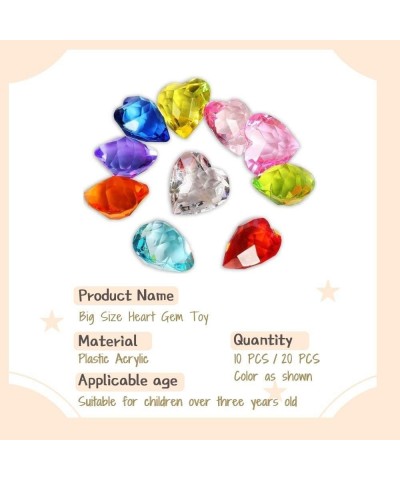 NLR [20pcs 4cm] Big Size Kids Heart Toy Acrylic Gem Set Pirate Treasure Hunt Toy | Easter Egg Filler | Diving Instructor | Pa...