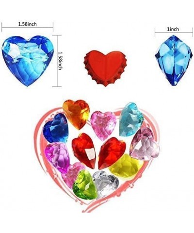 NLR [20pcs 4cm] Big Size Kids Heart Toy Acrylic Gem Set Pirate Treasure Hunt Toy | Easter Egg Filler | Diving Instructor | Pa...