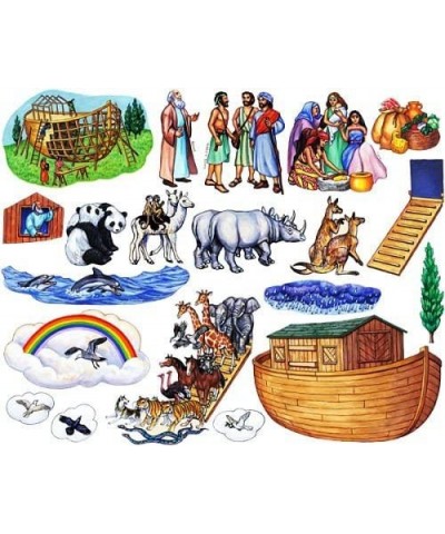 Noah's Ark Bible Felt Figures for Flannel Board Stories Noah Animals Ark (Regular Precut (Adult apprx 4.75" Tall)) $38.96 Mag...