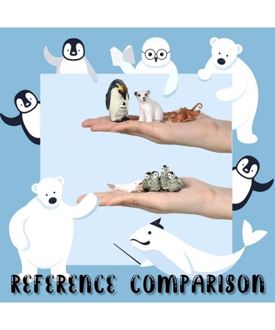 18 Pcs Arctic Circle Ocean Sea Animals Figurines Toy Set Realistic Polar Animal Figurines Learning Educational Playset Party ...