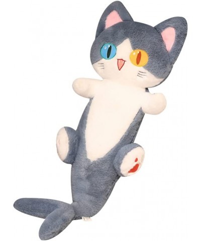 Shark Cat Stuffed Animal Plush Toy Fluffy Different Eyes Shark Cat Plushie Doll Soft Hugging Sleeping Plush Pillow for Kid Ha...