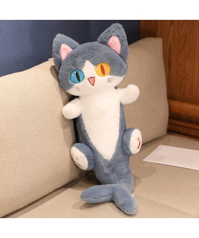 Shark Cat Stuffed Animal Plush Toy Fluffy Different Eyes Shark Cat Plushie Doll Soft Hugging Sleeping Plush Pillow for Kid Ha...