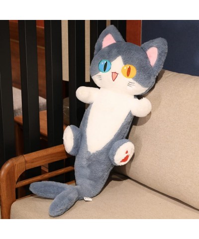 Shark Cat Stuffed Animal Plush Toy Fluffy Different Eyes Shark Cat Plushie Doll Soft Hugging Sleeping Plush Pillow for Kid Ha...